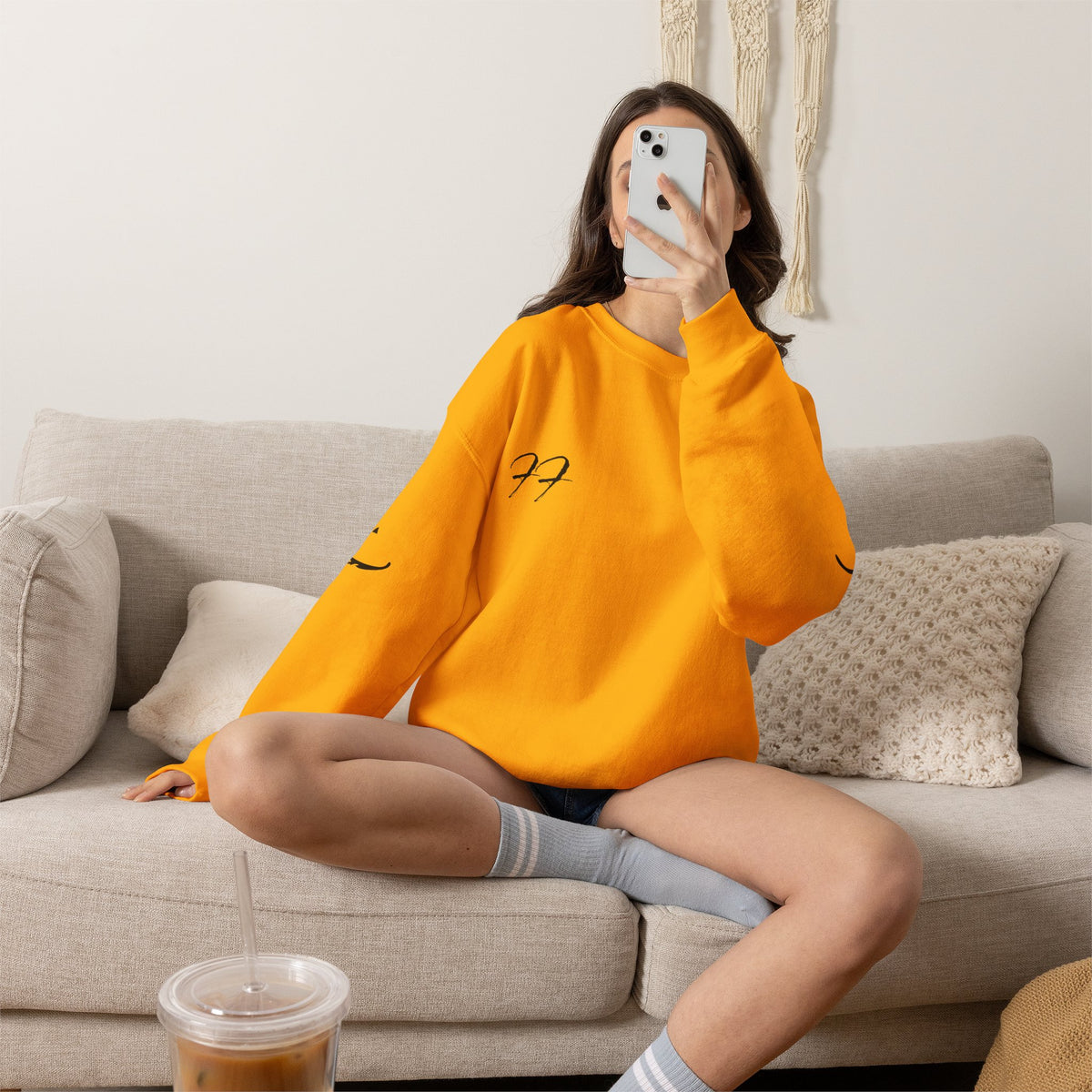 Fall Fashion Yellow Crewneck