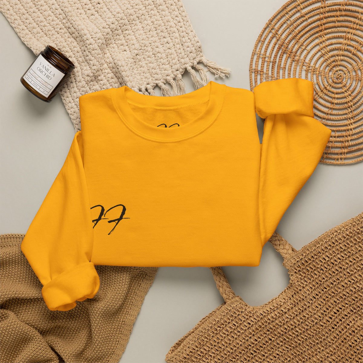 Fall Fashion Yellow Crewneck