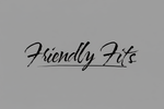 Friendly Fits logo with black text